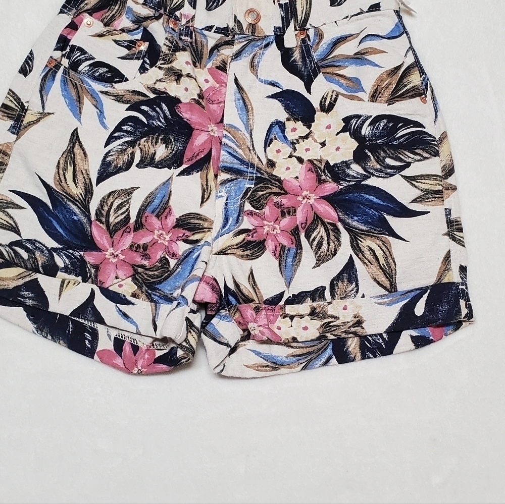 Deadstock Vintage 90s Durango Floral High Rise Cuffed Knit Denim Shorts NWT - Picture 6 of 16